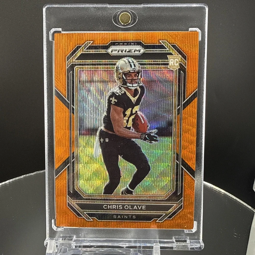 2022 Panini Prizm Football #310 Chris Olave Orange Rookie Refractor /60 RC Card